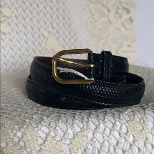 Vintage black leather belt